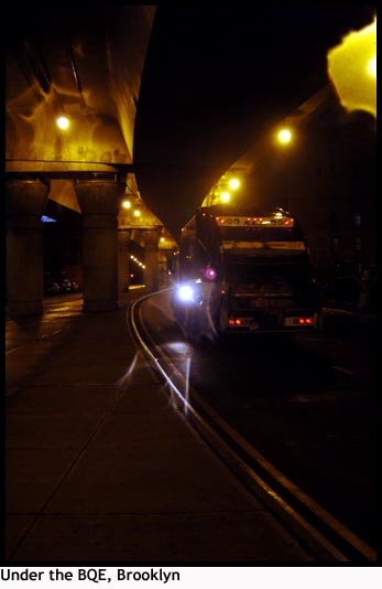 Garbage Truck Under BQE, Brooklyn